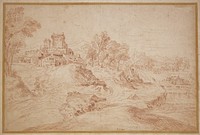 Landscape with a Castle by Jean Antoine Watteau