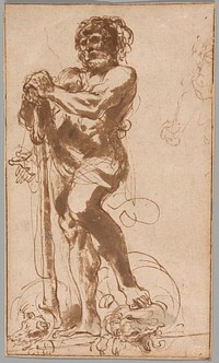 The Triumphant Hercules with the Vanquished Hydra by Guercino