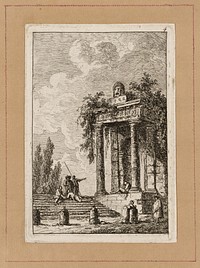Plate Four from Evenings in Rome by Hubert Robert