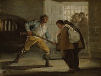 El Maragato Threatens Friar Pedro de Zaldivia with His Gun by Francisco José de Goya y Lucientes