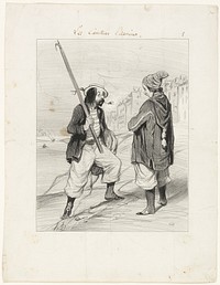 All Right Rigobert, My Old Friend…, plate one from Les Canotiers Parisiens by Honoré-Victorin Daumier