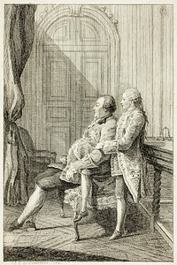 The Duc d’Orléans, and His Son by Louis Carrogis de Carmontelle
