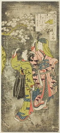 Ono no Komachi by the Waterfall (Shimizu), from the series The Seven Fashionable Aspects of Komachi (Furyu yatsushi nana Komachi) by Suzuki Harunobu