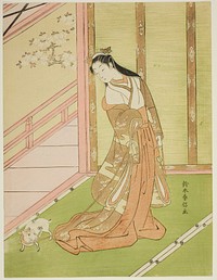 The Third Princess and Her Pet Cat by Suzuki Harunobu