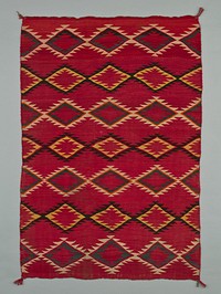 Sarape with Serrated Diamond Pattern by Navajo (Diné)