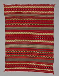 Sarape with Compound Banded Design by Navajo (Diné)