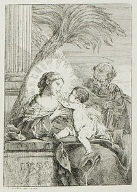 Rest of the Holy Family in Egypt by Hutin, Charles François
