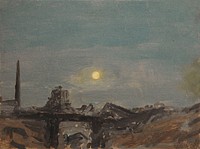 Full Moon Over Luxor Ruins, Off the Nile by Lockwood de Forest