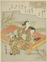 The Eighth Month (Chushu), from the series "Popular Versions of Immortal Poets in Four Seasons (Fuzoku shiki kasen)" by Suzuki Harunobu