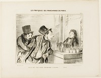 “Everything is Paid for? And We Didn't Insult Anyone… Bye,” plate 31 from Types Parisiens by Honoré-Victorin Daumier