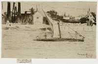 The Little Barge, Chelsea by Theodore Roussel