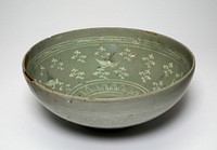 Bowl with Cranes Amidst Clouds