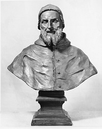 Posthumous Bust of Pope Pius V by Follower of Alessandro Algardi