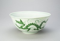 Bowl with Dragons Chasing a Flaming Pearl