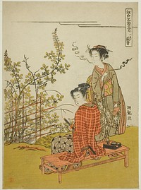The Eighth Month at Hagi Temple (Hachigatsu Hagidera), from the series "Famous Places in Edo in the Twelve Months (Edo meisho junigatsu)" by Isoda Koryusai