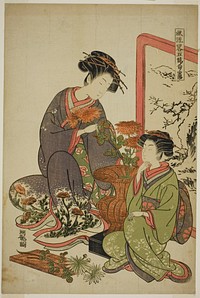 The Ninth Month (Choyo), from the series "A Fashionable Parody of the Five Festivals (Furyu yatsushi gosekku)" by Isoda Koryusai