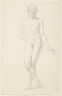 Study of a Standing Nude Youth by Julius Schnorr von Carolsfeld