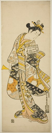 Standing Geisha by Ishikawa Toyonobu