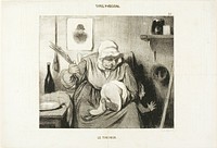 The Touch, plate 42 from Types Parisiens by Honoré-Victorin Daumier