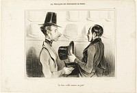 "It fits you like a glove!," plate 34 from Types Parisiens by Honoré-Victorin Daumier