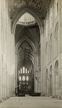 Ely Cathedral: Nave to East, from Octagon Arch by Frederick H. Evans