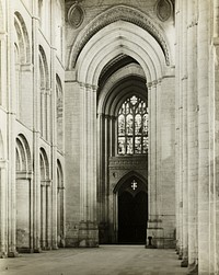 Ely Cathedral: Nave, Arches at West End by Frederick H. Evans