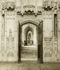 Ely Cathedral: From Br. West's Chapel into South Choir Aisle by Frederick H. Evans