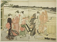 Women Boarding a Pleasure Boat by Katsukawa Shunchô