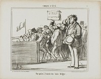 Entrance to the public baths at Deligny, plate 3 from Croquis D'été by Honoré-Victorin Daumier