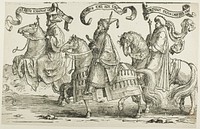 Jehoram, Uzziah, Jotham, plate three, from The Twelve Kings of Israel by Lucas van Leyden