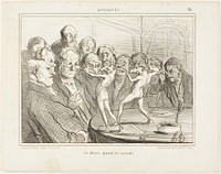 The Aztecs before the scientists, plate 211 from Actualités by Honoré-Victorin Daumier