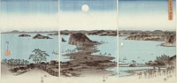 Evening View of Eight Famous Sites at Kanazawa (Buyo Kanazawa hassho yakei) by Utagawa Hiroshige