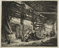 The Barn by Adriaen van Ostade