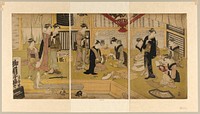 The Mieido Fan Shop by Utagawa Toyokuni I