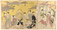 Momiji no ga, from the series "A Fashionable Parody of the Tale of Genji (Furyu yatsushi Genji)" by Chôbunsai Eishi