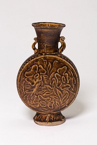 Amphora-Type Vase with Stylized Flowers