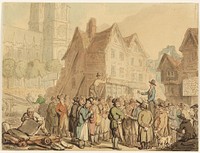 Demolition of Old Houses to the North of Westminster Abbey by Thomas Rowlandson