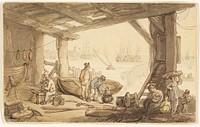 Boat Builders by Thomas Rowlandson