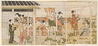 Drying Clothes (Monohoshi) by Kitagawa Utamaro