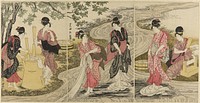 Washing Cloth in a Stream by Utagawa Toyokuni I