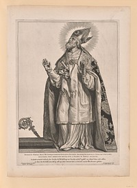 Saint Gregory of Utrecht, from Saints of the North and South Netherlands by Cornelis Visscher