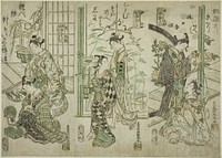 A Triptych of Fashionable No Plays (Furyu Utai Sambukutsui) by Miyagawa Shunsui