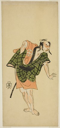 The Actor Otani Hiroji III as Onio Shinzaemon (?) in the Play Bunshin Sugatami Soga (?), Performed at the Morita Theater (?) in the Second Month, 1765 (?) by Katsukawa Shunsho