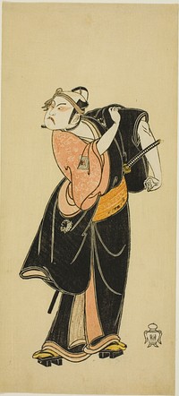 Actor Ichikawa Raizô I as Hanakawado no Sukeroku in “The Soga Play: Announcement of the Spring Season by the Bush Warbler” (“Hitokidori harutsuge Soga”) by Katsukawa Shunsho