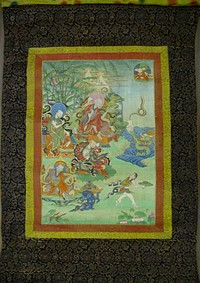 Painted Banner (Thangka) from a Set of Seven Honoring Gayadhara, a Sakya Pandit from India
