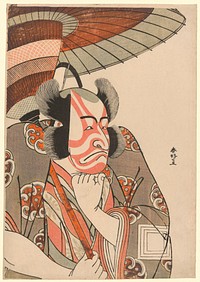 Half-Length Portrait of the Actor Ichikawa Danjuro V as Kazusa no Gorobei Tadamitsu in Act Three of the play Kitekaeru Nishiki no Wakayaka (Returning Home in Splendor), Performed at the Nakamura Theater from the First Day of the Eleventh Month, 1780 by Katsukawa Shunkо̄