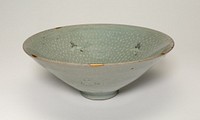 Bowl with Cranes and Chrysanthemum Flower Heads