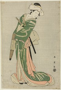 Actor Nakamura Noshio II as Tonase in “Model for Kana Calligraphy: Treasury of the 47 Loyal Retainers” (“Kanadehon chûshingura”) by Katsukawa Shun'ei