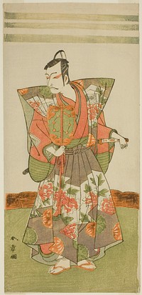 The Actor Ichikawa Danjuro V as Kudo Kanaishi in the Play Izu-goyomi Shibai no Ganjitsu, Performed at the Morita Theater in the Eleventh Month, 1772 by Katsukawa Shunsho