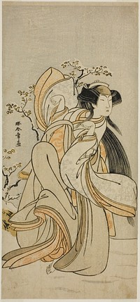 The Actor Iwai Hanshiro IV as Kojoro-gitsune of Hakata in the Play Hikitsurete Yagoe Taiheiki, Performed at the Morita Theater in the Eleventh Month, 1776 by Katsukawa Shunsho